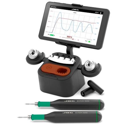 Двухканальная цифровая паяльная станция с беспроводными паяльниками для интенсивных работ B IRON 500 DUAL без портативного дисплея